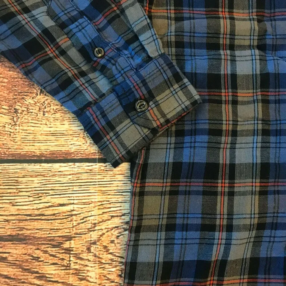 NWT Old Navy Boy’s Multicolor Plaid Button Down Kid’s Youth Size Large